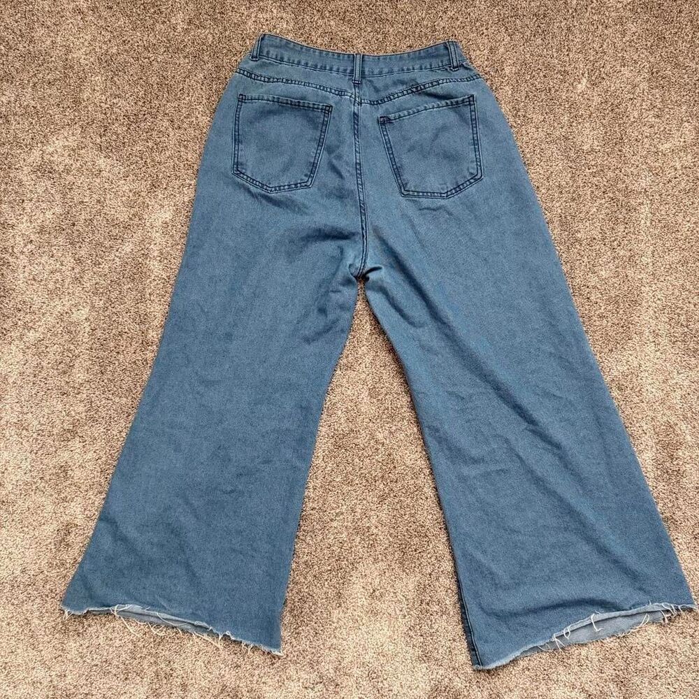 Wide Leg Raw Hem Jeans | Size 30| Boho Festival - Picture 5 of 8